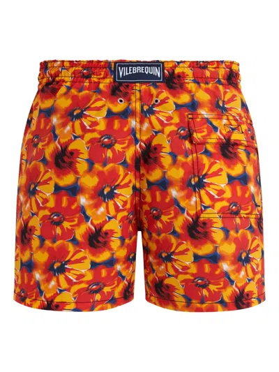 Vilebrequin Drawstring Floral-print Swim Shorts In Multi