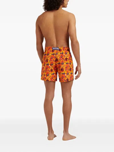 Vilebrequin Drawstring Floral-print Swim Shorts In Multi