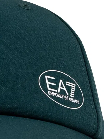 Ea7 Logo Baseball Cap In Green