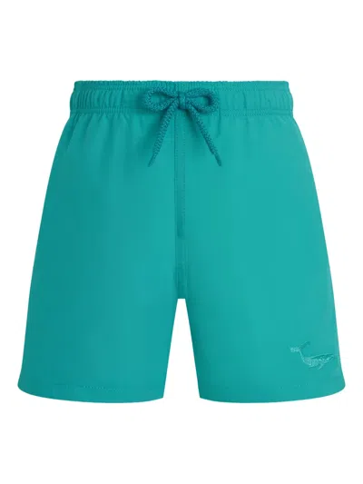 Vilebrequin Elasticated-waistband Whale Swim Shorts In Green