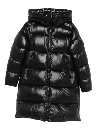 Save The Duck Isabel Long Down Jacket In Black