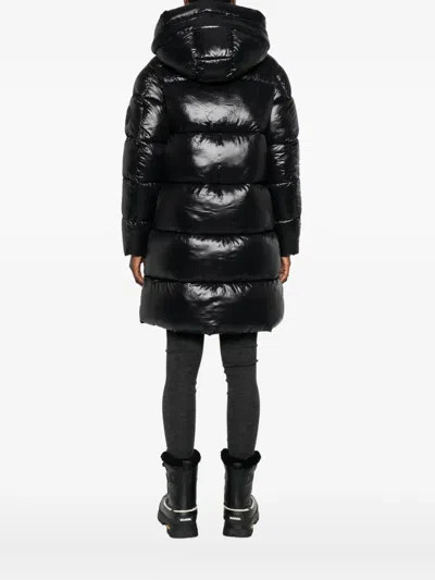 Save The Duck Isabel Long Down Jacket In Black
