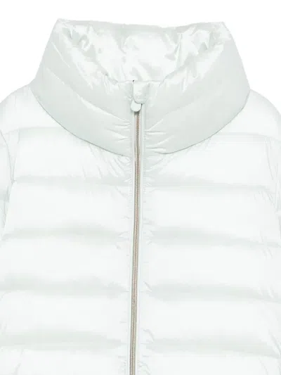 Save The Duck Short Puffer Coat With High Collar In Multi