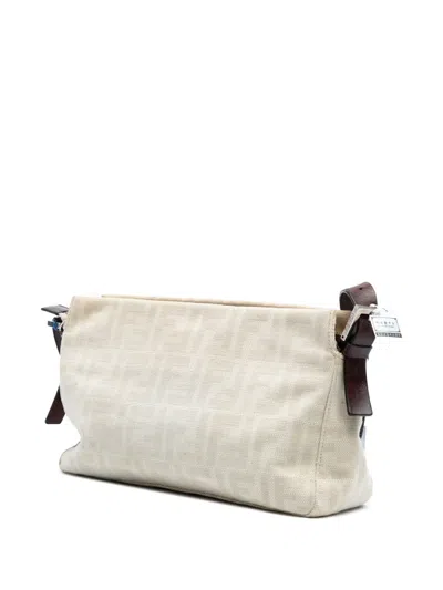 Pre-owned Fendi 20th Century Zucca Canvas Shoulder Bag In Brown