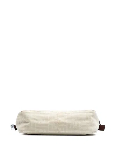 Pre-owned Fendi 20th Century Zucca Canvas Shoulder Bag In Brown