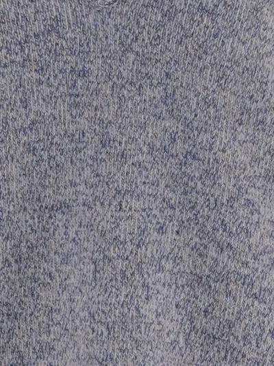Aspesi Wool Sweater With V-neck In Blue