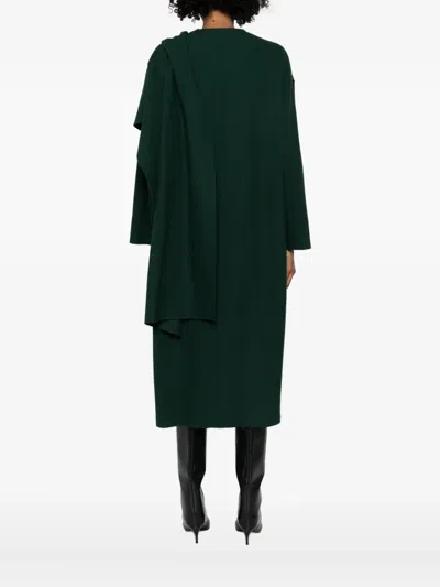 Niū Draped Coat In Green