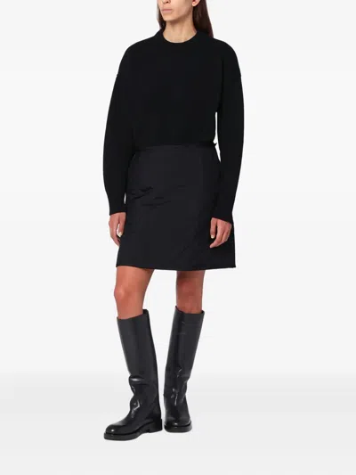 Jil Sander Black Quilted Skirt In Black