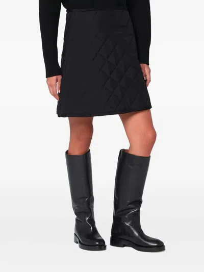 Jil Sander Black Quilted Skirt In Black