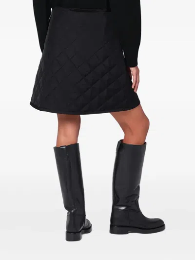 Jil Sander Black Quilted Skirt In Black