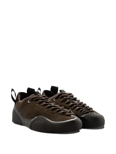 Village Pm Lace-up Pull-tab Sneakers In Brown