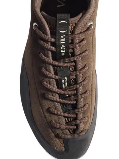Village Pm Lace-up Pull-tab Sneakers In Brown