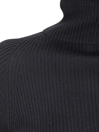 Yohji Yamamoto High-neck Colour Block Sweater In Black