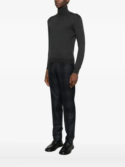 Tagliatore Roll-neck Jumper In Gray