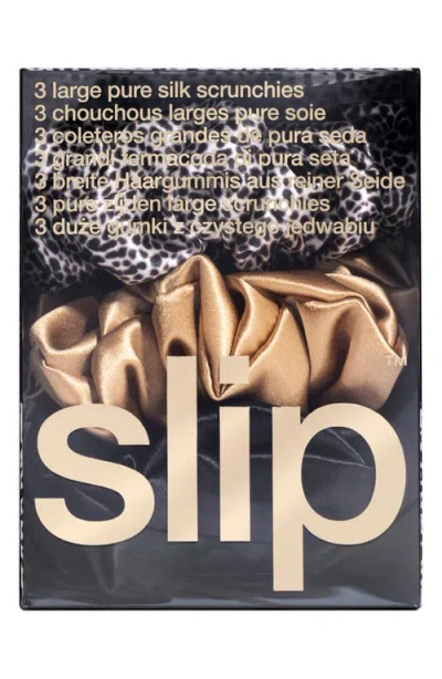 Slip 3-pack Large Silk Scrunchie Set In Multi