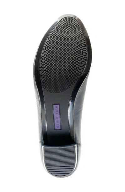 David Tate Simona Block Heel Pump In Blue