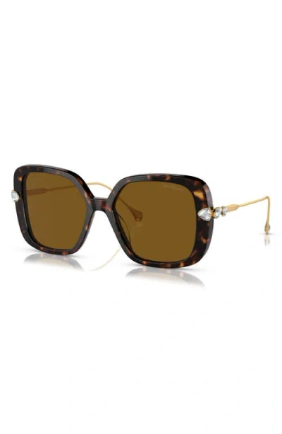 Swarovski Womens Brown Sk6011 Square-frame Tortoiseshell Acetate Sunglasses In Brown