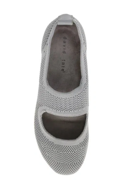 David Tate Knit Mary Jane In Gray