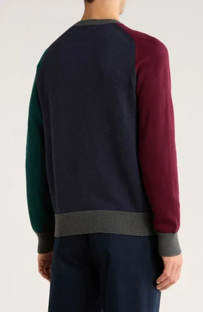 Brooks Brothers Colorblock Crewneck Sweatshirt In Multi