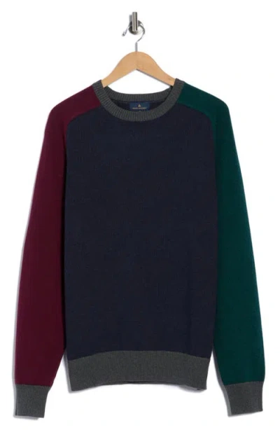Brooks Brothers Colorblock Crewneck Sweatshirt In Multi