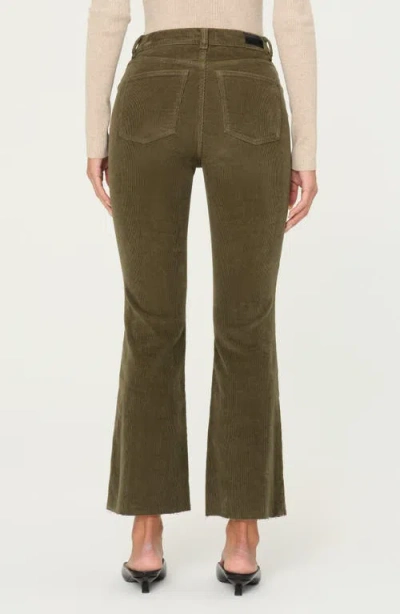 Dl1961 Bridget Bootcut High Rise Instasculpt Corduroy Crop Jeans In Green