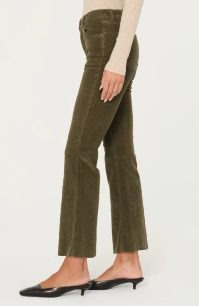 Dl1961 Bridget Bootcut High Rise Instasculpt Corduroy Crop Jeans In Green