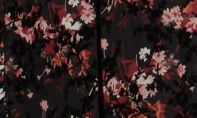 Sandra Darren Puff Sleeve Button Front Midi Dress In Multi