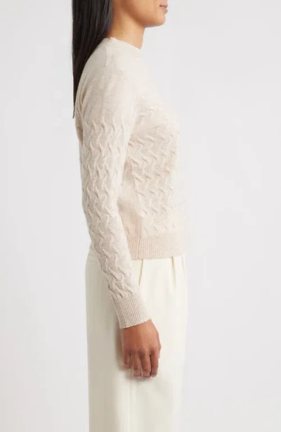 Griffen Wondering Cable Wool & Cashmere Crewneck Sweater In Multi