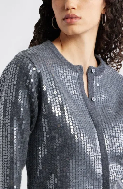 Nordstrom Sequin Wool & Cashmere Cardigan In Multi