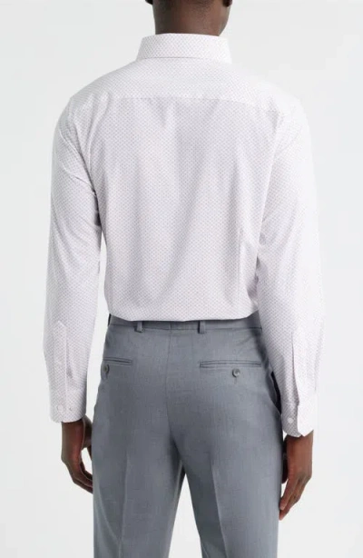 Mizzen + Main Mizzen+main Leeward Trim Fit Dot Performance Button-up Shirt In White