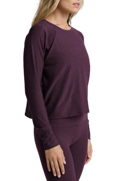 Beyond Yoga Featherweight Long Sleeve T-shirt In Purple