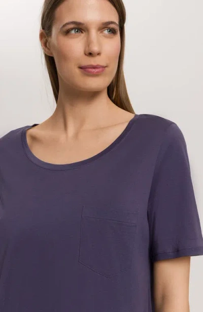 Hanro Cotton Deluxe Sleepshirt In Blue