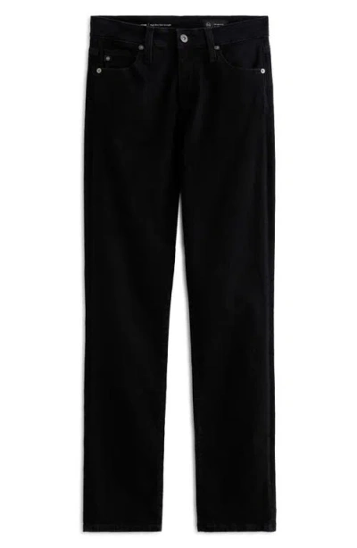 Ag Mari High Waist Slim Ankle Straight Leg Jeans In Black