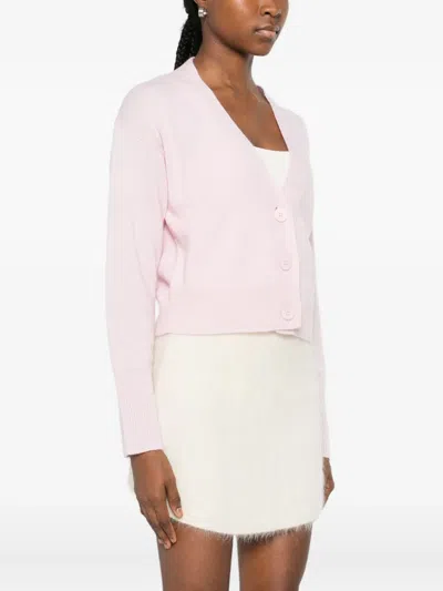 Kangra Cashmere Buttoned V-neck Cardigan In Pink