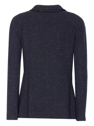 Circolo 1901 Tailored Jacket With Notch Lapel And Pockets In Blue