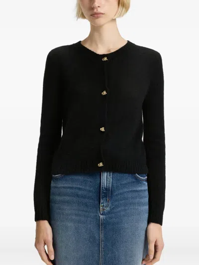 Hugo Boss Buttoned Cardigan In Black