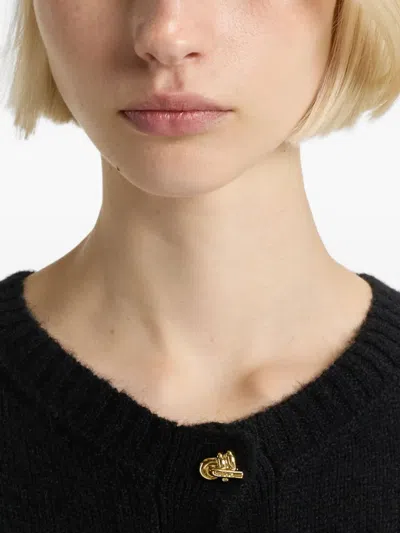 Hugo Boss Buttoned Cardigan In Black