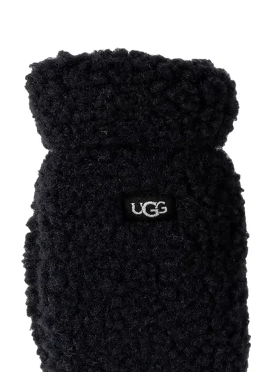 Ugg Logo-detail Mittens In Black