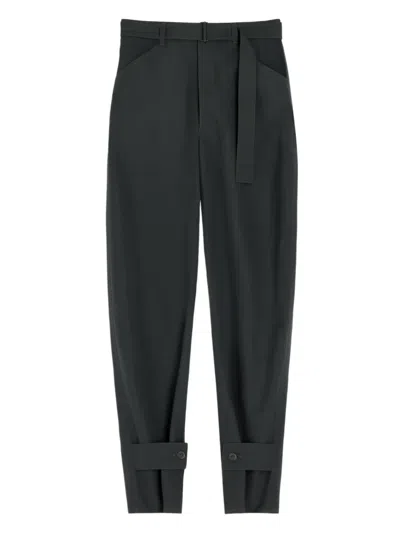 Lemaire Curved Tailored Pants In Gray