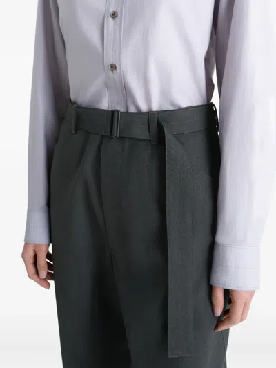 Lemaire Curved Tailored Pants In Gray