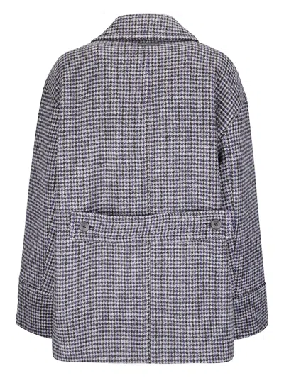 Calvin Klein Double-breasted Tailored Pea Coat In Multi