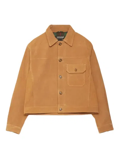 Baracuta Roughout Button-up Pocket Jacket In Brown