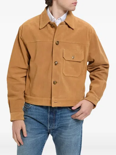 Baracuta Roughout Button-up Pocket Jacket In Brown