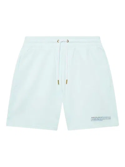 Casablanca Manga Tennis Ball Logo-print Cotton Shorts In Blue