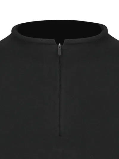 Amomento Half-zip Top In Black