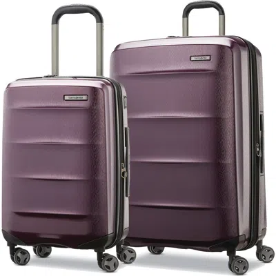 Samsonite Octiv 2-piece Set (pro Front Pocket 20/28) Hardside Spinner In Purple