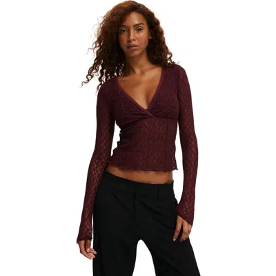 Cotton On Zali V Cross Over Long Sleeve In Multi