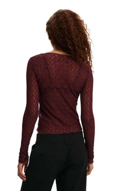 Cotton On Zali V Cross Over Long Sleeve In Multi