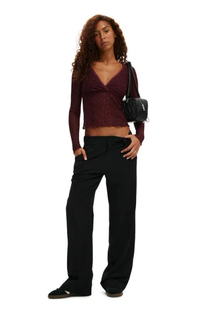 Cotton On Zali V Cross Over Long Sleeve In Multi