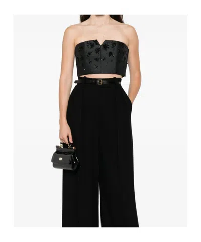 Alberta Ferretti Peserico Ebony Brown Virgin Wool Two-fabrics Dress In Black